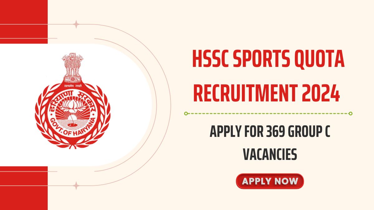 HSSC Sports Quota Recruitment 2024