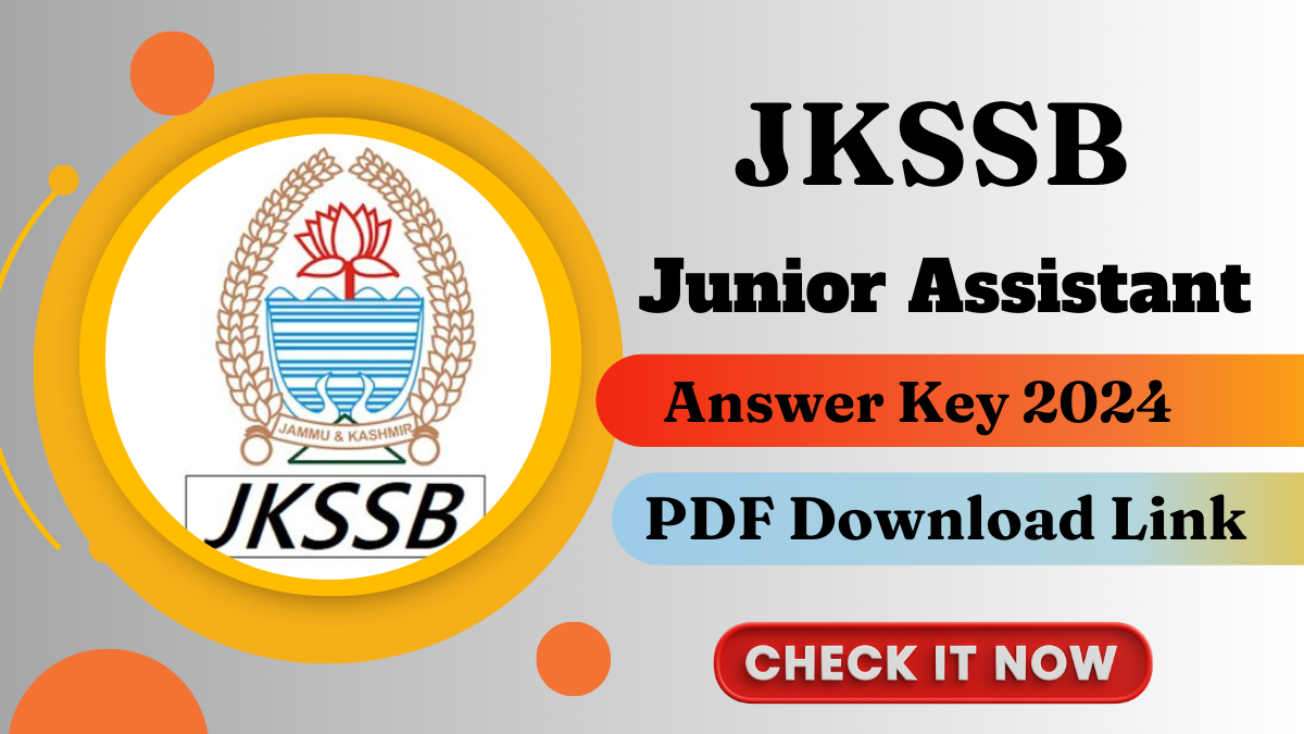 JKSSB Junior Assistant Answer Key 2024