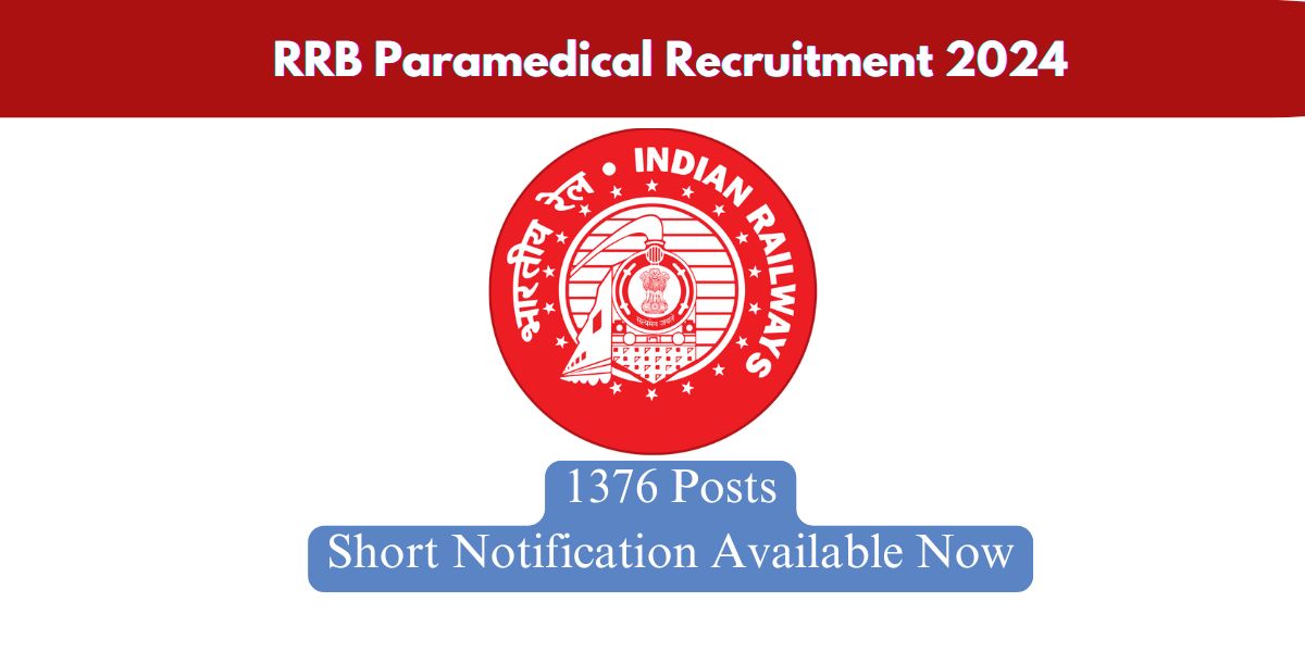 RRB Paramedical Recruitment 2024