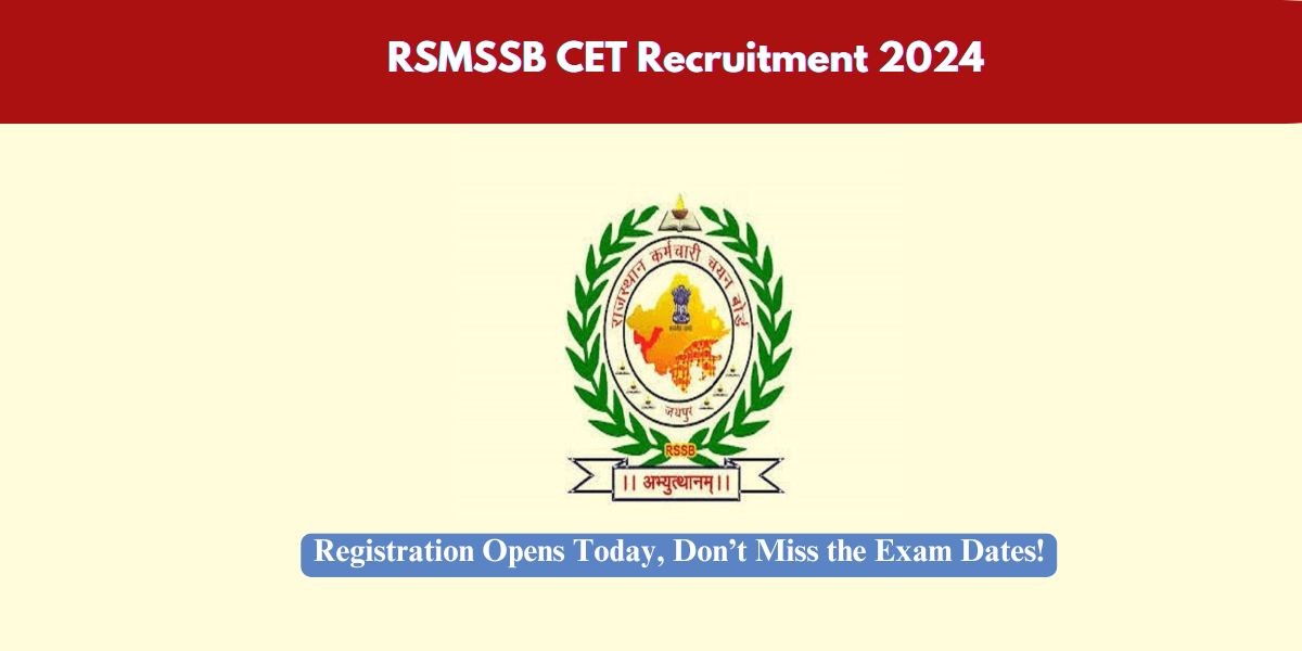 RSMSSB CET Recruitment 2024