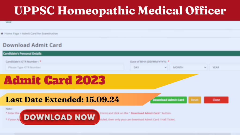 UPPSC Homeopathic Medical Officer